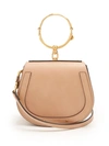 Chloé Nile Small Leather And Suede Cross-body Bag In Light Pink