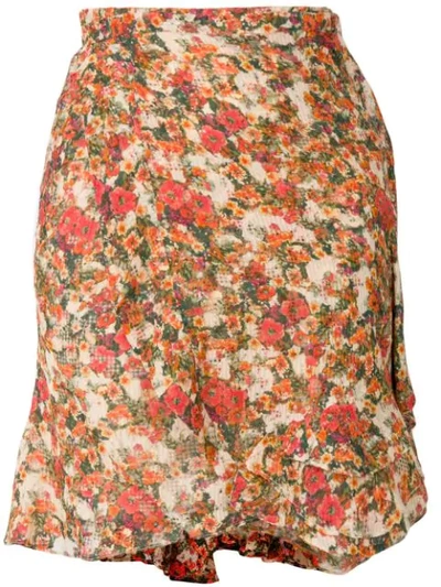 Isabel Marant Ferna Floral Print Mini Skirt In Multicolour