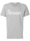 Maison Kitsuné Parisien Crew-neck Cotton T-shirt In Grey