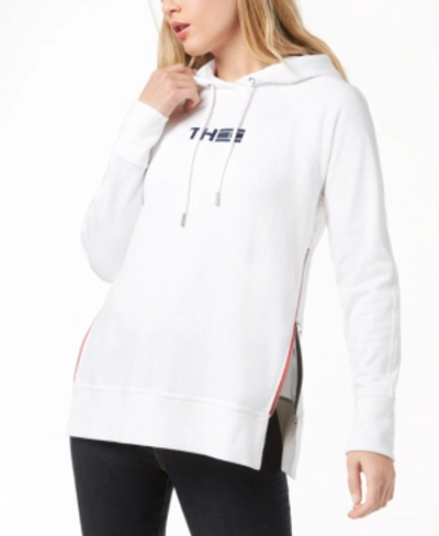 Tommy Hilfiger Sport Side-zip French Terry Hoodie, Created For Macy's In White