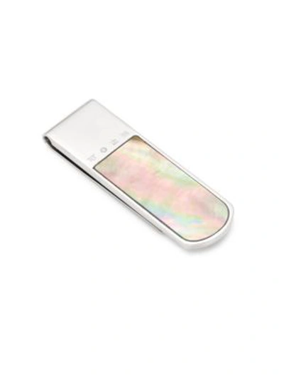Tateossian Mother Of Pearl Money Clip In Silver