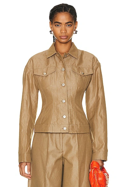 Stella Mccartney Waisted Buttoned Jackets Brown