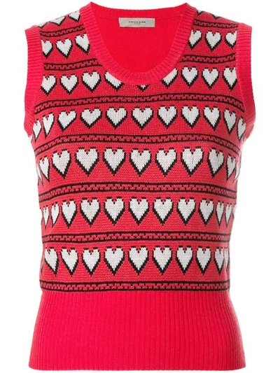 Preen Line Leta Knitted Top In Red