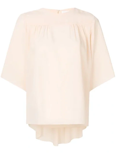 Chloé Waterfall Back T-shirt In Pink