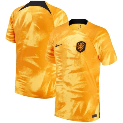 Nike Kids' Youth  Orange Netherlands National Team 2022/23 Home Breathe Stadium Replica Blank Jersey