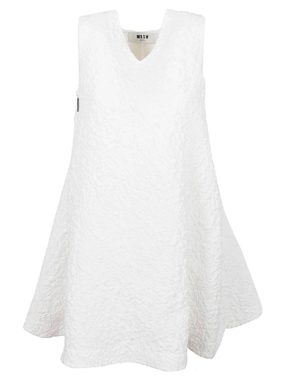 Msgm White Fabric Dress