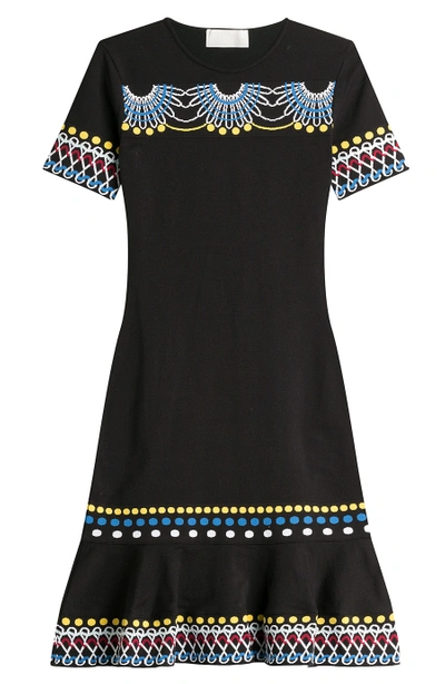 Peter Pilotto Jacquard Trim Fit And Flare Dress