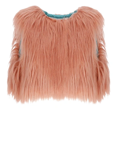 Alabama Muse Lanny Sleeveless Faux Fur Vest In Light Pink