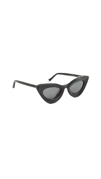 Grey Ant Iemall Cat Eye Sunglasses In Black/grey