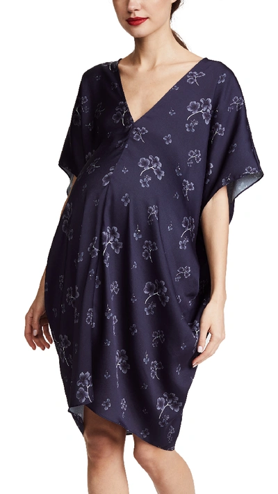 Hatch Slouch Dress In Blue Scattered Floral