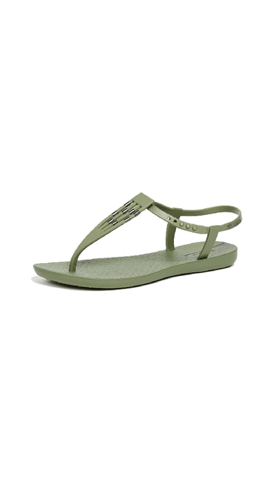 Ipanema Sunray T-strap Sandals In Green/green