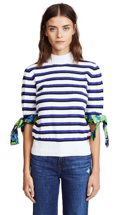 Msgm Knit Stripe Sweater In Multi