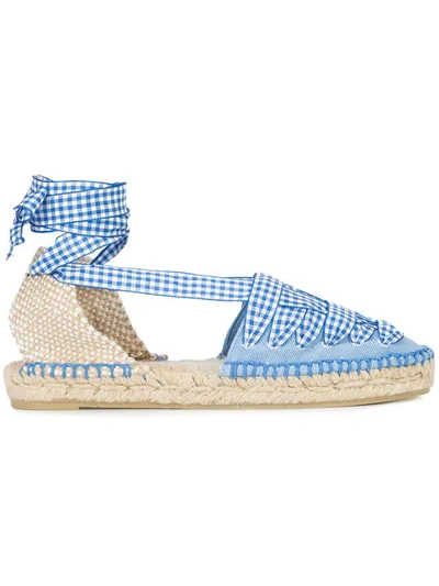 Castaã±er Gingham Tie Espadrilles