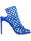 Francesco Russo Caged Heel Sandals In Blue
