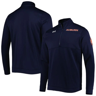 Under Armour Navy Auburn Tigers Universal Mock Neck Half-zip Jacket