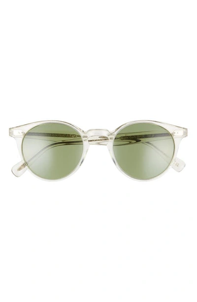 Oliver Peoples Romare 50mm Polarized Phantos Sunglasses In Light Beige/green Solid