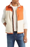 K-way Neize Orsetto Fleece Vest In Orange,ecru
