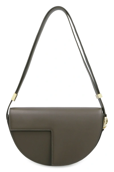 Patou Le  Leather Crossbody Bag In Verde