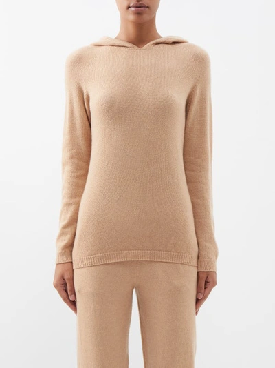 Johnstons Of Elgin Cashmere Hooded Sweater In Camel