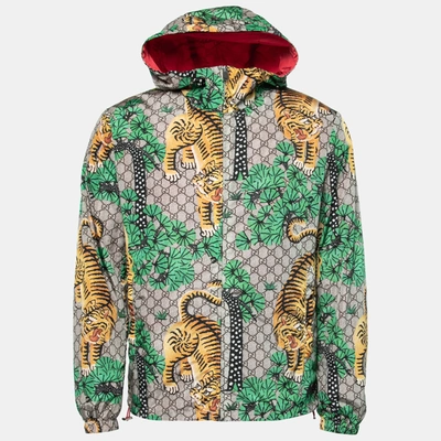 Pre-owned Gucci Brown Bengal Tiger Print Synthetic Jacket S | ModeSens