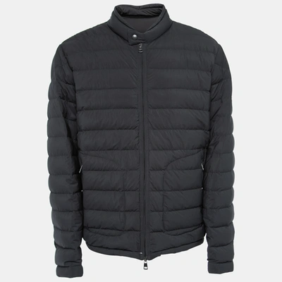 Pre-owned Moncler Black Down Synthetic Acorus Zip Front Jacket 4xl