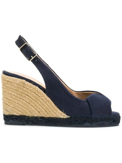 Castaã±er Espadrille Wedge Sandals In Blue