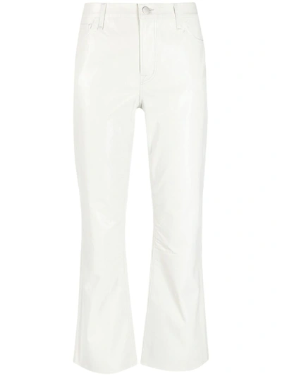 J Brand Cropped Leather Trousers In Neutrals