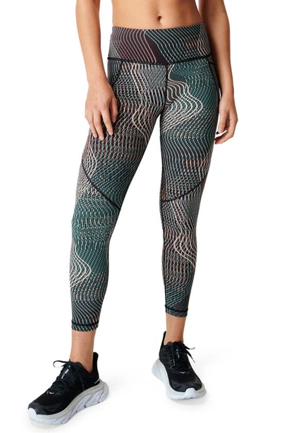 Sweaty Betty Multicolour Power 7/8 Training Leggings In Black Geo Shadow