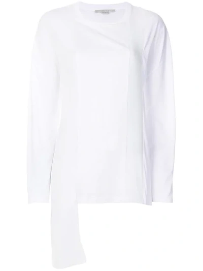 Stella Mccartney Asymmetric Panelled Sweater In White