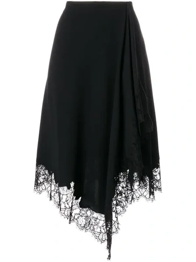 Givenchy Lace Trim Handkerchief Skirt