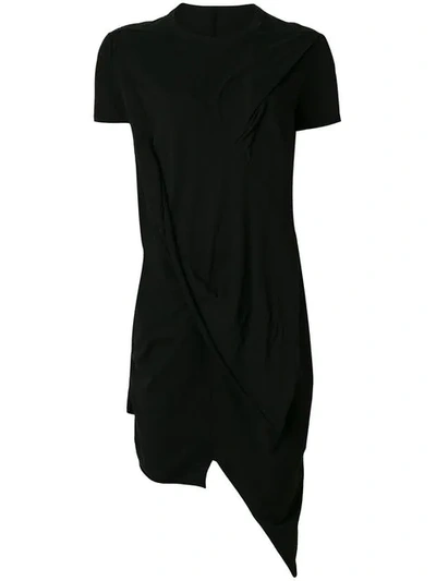 Rick Owens Drkshdw Draped Asymmetric T-shirt In Black