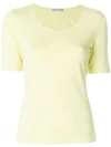 Le Tricot Perugia Basic T-shirt In Yellow