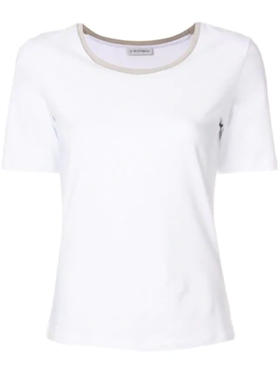 Le Tricot Perugia Classic Fitted T-shirt In White