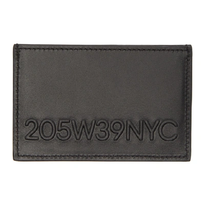 Calvin Klein 205w39nyc Black Embossed Logo Card Holder In 001 Black