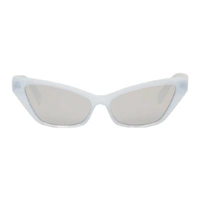 Oliver Peoples Alain Mikli Paris White Le Matin Sunglasses In 002/6g-whit