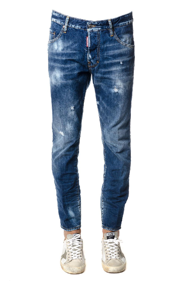Dsquared2 Skater Blu Stretch Denim Jeans | ModeSens