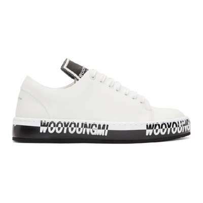 Wooyoungmi Off-white Logo Sneakers In 611w White