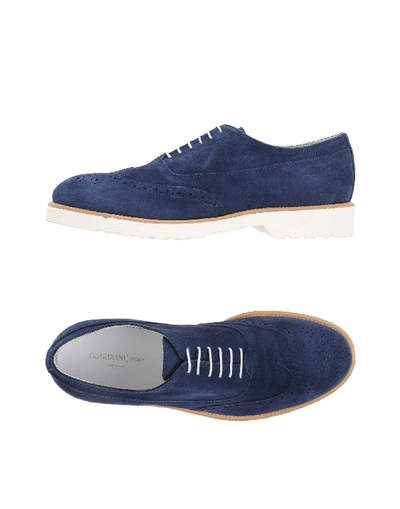 Alberto Guardiani Lace-up Shoes In Slate Blue