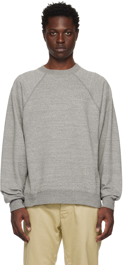 Nanamica Mock-neck Cotton-blend Jersey Sweatshirt In Hg Grey
