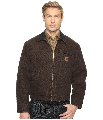 Carhartt Sandstone Detroit Jacket In Dark Brown | ModeSens