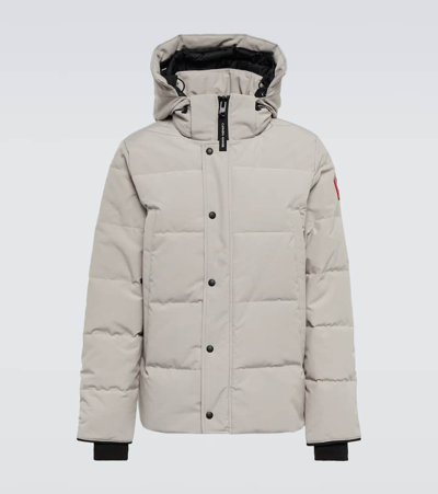 Canada Goose Wyndham - Hooded Down Jacket In Stone