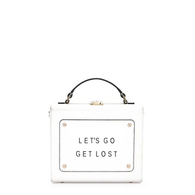 Meli Melo Art Bag  White "let's Go Get Lost" Olivia Steele Bag For Women