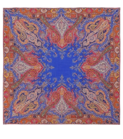 Etro Printed Wool And Silk Scarf