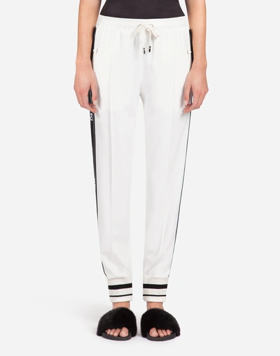 Dolce & Gabbana Contrast Panel Track Pants In White