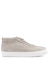Eytys Mother Mid-top Suede Trainers In Light-grey