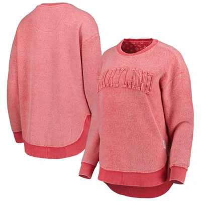 Pressbox Red Maryland Terrapins Ponchoville Pullover Sweatshirt