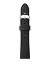 Michele Embossed Silicone Strap, 16-18mm In Black