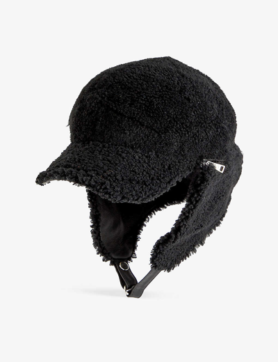 Yves Salomon Shearling Hat In Black