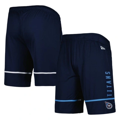 New Era Navy Tennessee Titans Combine Authentic Rusher Training Shorts