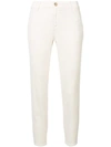 Ag Caden Crop Twill Trousers In White